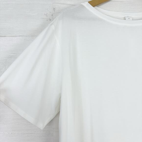 NWT Lululemon Relaxed Fit Boatneck T Shirt Sz 10 White Pima Cotton Short Sleeve - Picture 6 of 16